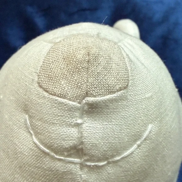 Reindeer Head Christmas Wall Decoration White Fabric “Stuffed” - Picture 11 of 11